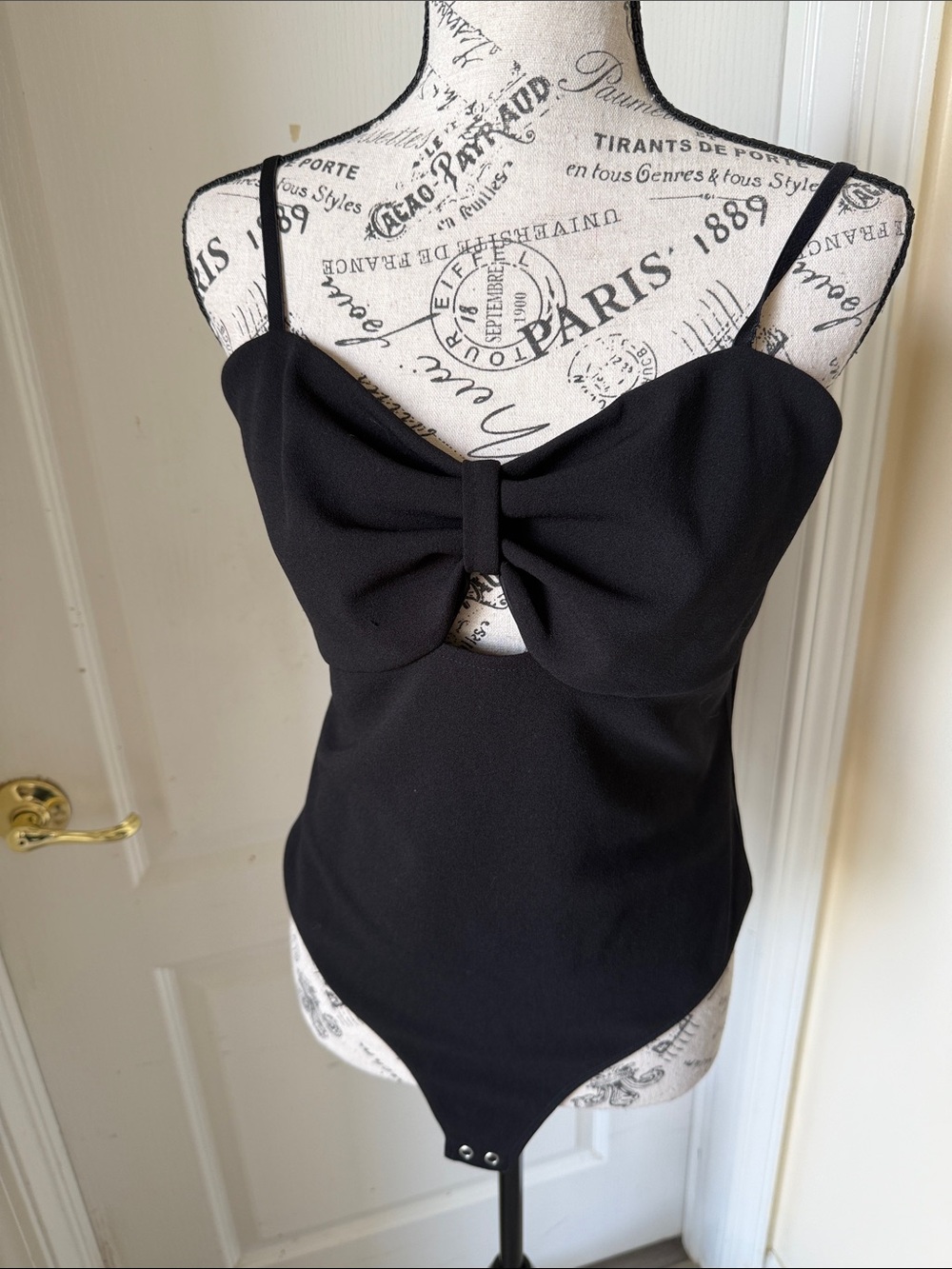Express Black Spaghetti-Strap Bodysuit